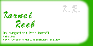 kornel reeb business card